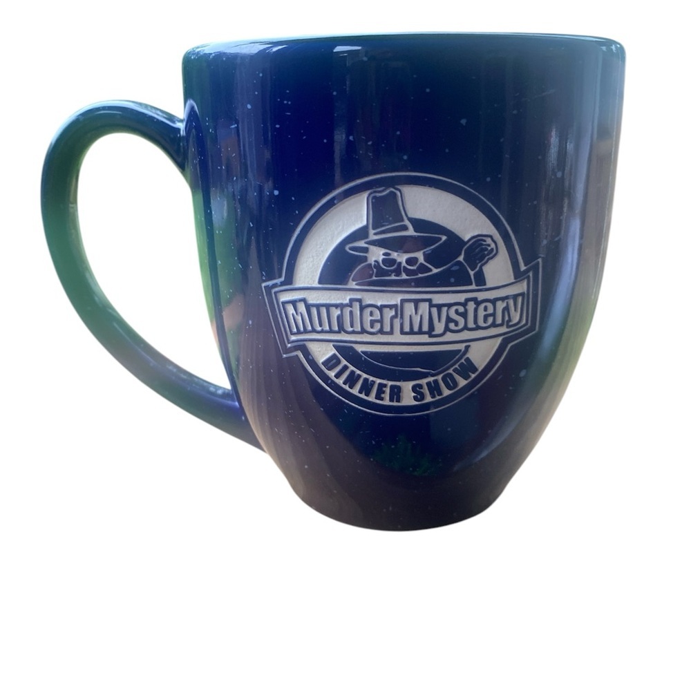 Murder Mystery Dinner Show Blue Mug